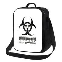 Umbrella Corporations Insulated Lunch Tote Bag for Video Game Cosplay Portable Cooler Thermal Food Lunch Box Outdoor Camping 26.5x20x11.5CM smėlis
