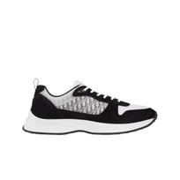 Dior B25 Runner sportbačiai Juodas zomšas Baltas techninis tinklelis Juodas Dior Oblique drobė EU 37