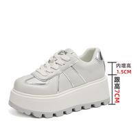 Dexun Shoes with Thick Soles for Women, Spring Women's Casual Shoes, White Shoes 34 sidabro pilka spalva