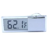 Automobilių sunkvežimių LCD skaitmeninis temperatūros jutiklis vidaus lauko namų siurbimo laikrodis / termometras