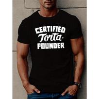 European Size CERTIFIED Torta POUNDER Men'S Summer Short Sleeve Tee S juoda
