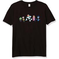 WARNER BROS Kids' Teen Titans Go Line Up Boy's Premium Solid Crew Tee S juoda