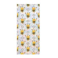 Window Sticker Healing Spring Window Scene Peel Stick Static Privacy Film Flower Bee Pattern Home Door Mirror Decal A
