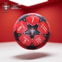 Oficialus Portugalijos Nacionalinės Komandos Futbolo Dovanų Rinkinys Size 5 raudona juoda spalva