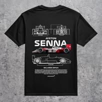 Ayrton Senna McLaren MP4/4 1988 Technical Blueprint Graphic T-Shirt, Unisex Oversized Streetwear, Formula 1 Fan Gift 4XL