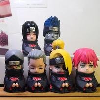 6Pcs/set Naruto Amine figure Shippuden Action Figures Q Version Cute Akatsuki Itachi Pain Obito Model Doll Collection Toys Perfect Gift