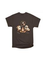 Cute Marshmallow Campfire Cartoon Funny Graphic T-Shirt XL