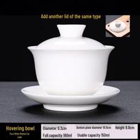 Premium Dehua Ceramic Rotating Gaiwan
