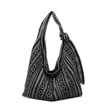 CANVAS Stripe Ethnic Fashi Tote Bags Design Sense Large Capacity 2026 High Quality Women's Bags New Versatile Shoulder Bags juoda