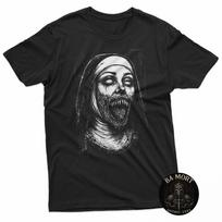 Horror Creepy Nun Demon Unholy Evil Occult Alt Scary Goth T-Shirt S įvairiaspalvis