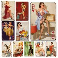 Mfoever Vintage Poker Black Joker Metal Tin Signs Home Decor Pin Up Girl Room Decorative for Club Man Cave (as the picture,20x30cm)