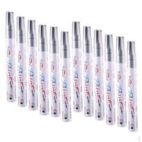 12pcs/pack Universal Rubber Waterproof Paint Marker Pen Silver