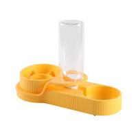 Dog Feeder Automatic Pet Water Dispenser Slow Feeder Bowl for Pets Anti-Choking Design Dry Wet Food Separation Bowl for Dog Cat A geltona