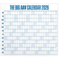 Durable Giant The Big A## Calendar with Pen and Adhesive Sticker Schedule Organizer 2026 Planner Sheet Wall Calendar mėlyna