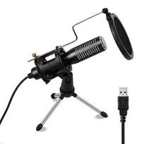 Usb Condenser Microphone Tripod Stand Set Mobile Phone Live Broadcast Microphone