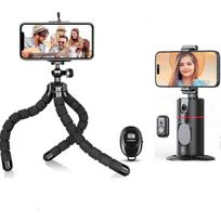 2026 Latest Model  Portable Flexible Tripod Adjustable Cell Phone Tripod Bundle with Auto Face Tracking Tripod Phone Holder 360 Rotation