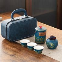 Chinese Tea Set Travel Tea Set Kung Fu Set,Teapot Set,Chinese Tea Sets, Travel Portable Bag, Outdoor,El,Business