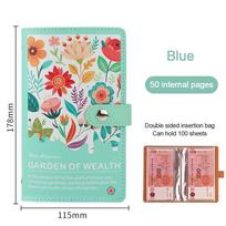 Save Money Money Saving Challeng PU Mini Binder Savings Challenge  for Couples mėlyna