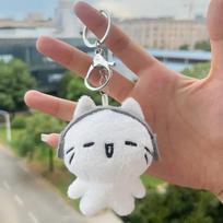 Mielos ausinės, kačiuko poros raktų pakabukas, mini verkiančios katės lėlės pliušinis raktų pakabukas, animacinis šuo, bitė, maišelis, pakabukas, kuprinės dekoracija