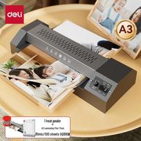 Deli GQ101 A3 Commercial Laminator CN plug (adapter included) Package Two: Machine + 100 A3 70mic Films