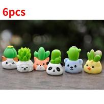 Cute Animal Succulent Resin Figurine Blind Box For Kids Room Decor