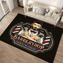 15 Size Barber shop retro signage Area Rug Large Carpet Rug for Living Room Bedroom Kitchen Bathroom Bedside Play Anti-slip Mat 40x60cm (16x24in)