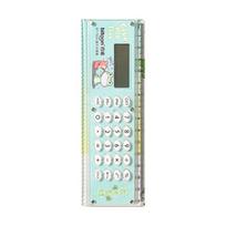Multifunctional 2-in-1 Calculator Ruler 15CM Dual-use Measuring Ruler with 8 Digit Calculator Straight Ruler School Office žalia