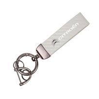 Car KeyChain Leather Emblem Key Chain Buckle Key Ring For Citroen e-C3 e-C4 X C5X C3 C4 Cactus Picasso C-Crosser C6 C-Elysee C2