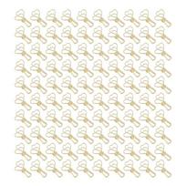100Pcs Gold / Silver Binder Clips Heart Style Iron Small Binder Clips Mini Stylish Appearance Office Clips Tickets Clipping auksas