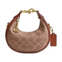 COACH JONIE 15 Printed Logo Cowhide Shoulder Bag Mini Women Brown ruda