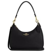 COACH Teri 29 Logo Zip Closure Pebbled Leather Crossbody Shoulder Bag Large Women's Black juoda