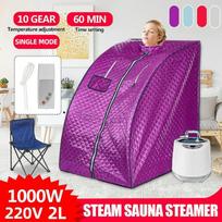 AC 220V 2.5L Capacity Detox Machine Full Body Slimming Portable Folding Steam Sauna SPA Room Tent with Steam Generator raudona