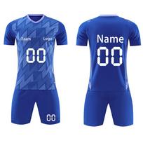 Men's Athletic Soccer Uniform Set Breathable Quick-Dry Fabric, Red with Graphic Design, Sizes S-XXL 16 mėlyna