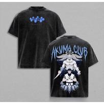 Jujutsu Kaisen Ryomen Sukuna T Shirt Makora Washed Oversized T-shirt For Men's Clothing Short Sleeve Cotton Soft Tees Top S