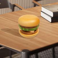 Cute Wooden Burger Coaster Set for Office Restaurant Housewarming Gift