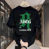 Rascal and Handsome Heavy Cotton Short sleeved T-shirt for Male Youth Summer Ins Trendy Brand Printed Loose Round Neck Versatile Top S juoda