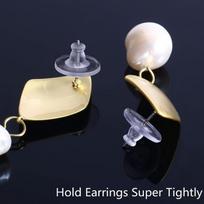 10/20pcs Clear Fishing Hook Earring Backs | Safety Stoppers for Drop Earrings, Soft Clip Replacements, Earring Back Plugs gryna