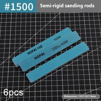 6Pcs MS-E400-1500 Semi-rigid Sanding Sticks Plastic Model Polishing Rod DIY Model Building Tools