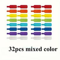 32 colorful cable ties with writable function - durable cable labels for organizing and identifying
