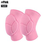 1Pair Non-Slip Knee Brace Soft Knee Pads Compression Sleeve for Volleyball Basketball Running Football Cycling Women Men S rožinė