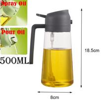 2 viename 500 ml plastikinis purškiamas aliejaus purkštuvas buteliukas purškiamas aliejaus dozatorius aliejaus indelis Cruet BBQ virtuvės kepimo skrudinimo pikniko virtuvės įrankis