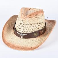 New Western Cowboy Hat Men Women 2026 Summer Straw Beach Sun Hat Wide Brim Vintage Panama Cowgirl Jazz Cap Sombrero Hombre About 56-58cm