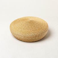 USPOP Women Fine Natural Wheat Straw Beret Hat French Style Handwoven Summer Lightweight Breathable Cap S 54-56cm