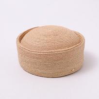 USPOP Women Natural Raffia Straw Pillbox Hat Summer Handmade Woven Straw Beret Designer Style Adjustable Cap 55-58cm  adjustable natūrali
