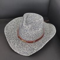 Western Cowboy Sun Hat For Men Cowgirl Summer Hats Straw Sun Protection Beach Hat With Alloy Feather Beads  Panama Cap One Size
