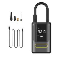 Nešiojamas belaidis oro kompresorius USB įkraunamas automobilio padangų pripūtėjas maitinimo blokas oro siurblys 150 PSI su juoda