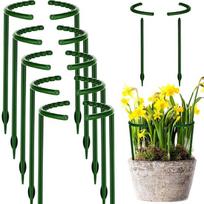 Plastikinis augalų atraminis polių stovas gėlėms puslankiu šiltnamių išdėstymas Tvirtinimo strypų laikiklis Sodo sodo bonsai įrankis 4PCS S