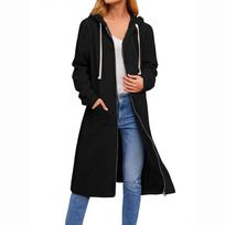 Autumn Winter Hoodies Women Casual Full Zip Up Hoodie Comfortable Womens Long Hoodies Fashion Sweatshirt with Pockets S juoda
