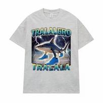 Tralalero Tralala Bootleg Brainrot Italian Brainrot Meme T-Shirt Funny Shark Graphic High Quality Cotton Short Sleeve T Shirt M