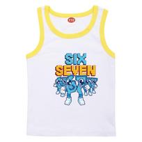 9193 Kids Steal a Brainrot 67 Cotton Sleeveless Tank Top 100cm geltona
